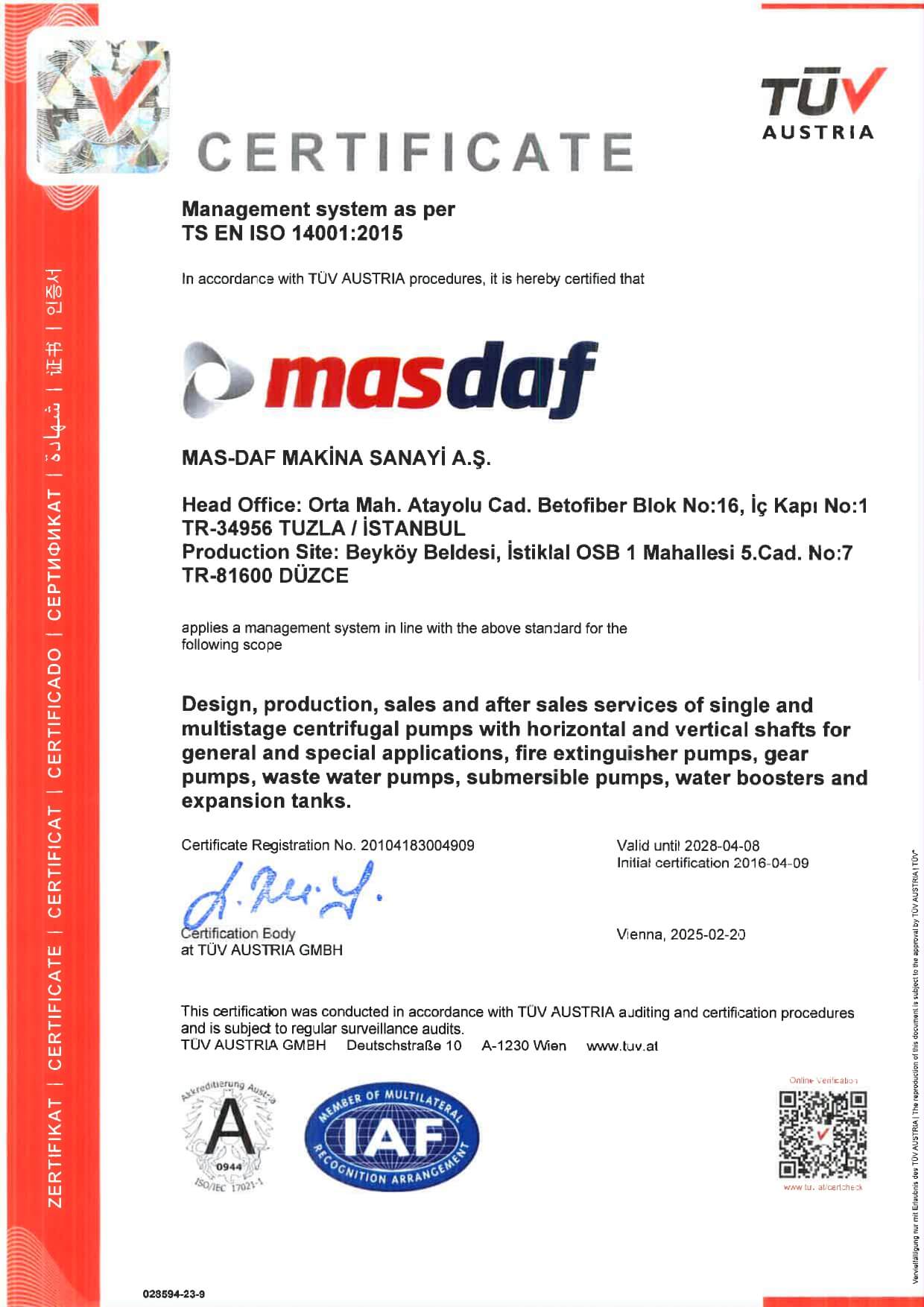 TS EN ISO 14001