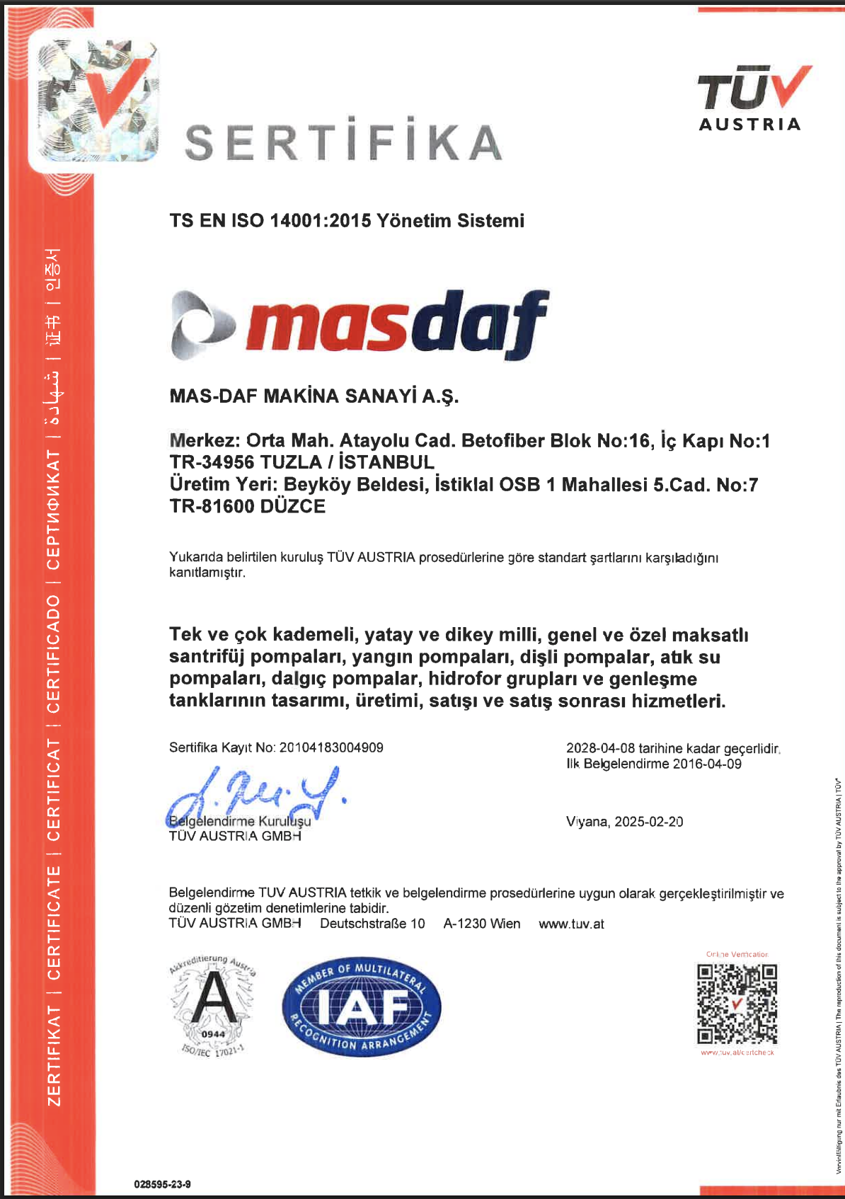 TS EN ISO 14001 (TR)